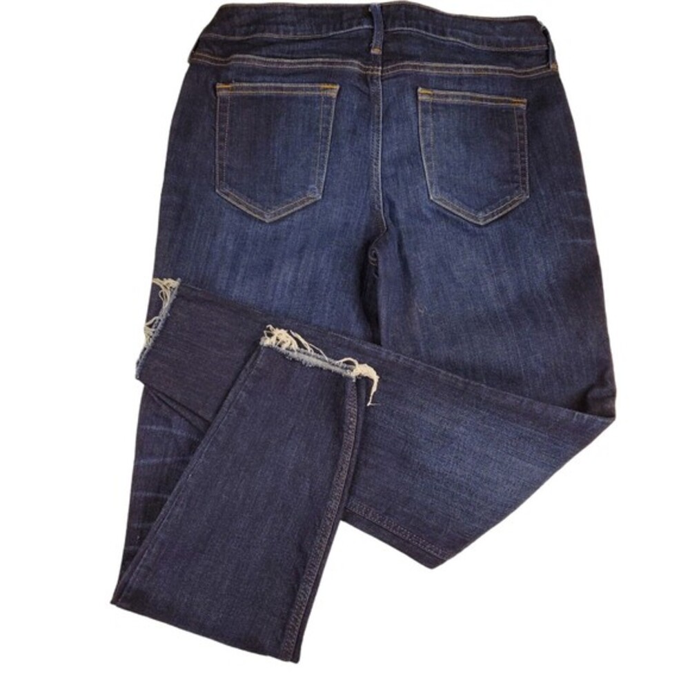 Maurices 29 Skinny‎ Ankle Raw Hem Fringe Dark Wash Stretch Denim Jeans - Picture 10 of 11